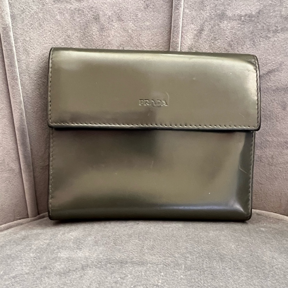 Gray Prada wallet